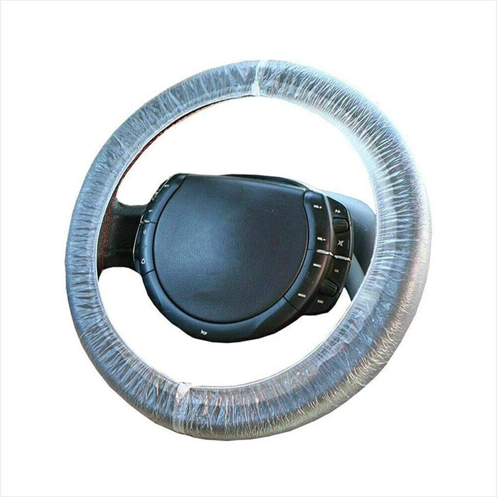 moonwood Steering Wheel Cover Thin Disposable Steering Vinyl Regular Car Light Car Truck 500 Pieces Simple Cover