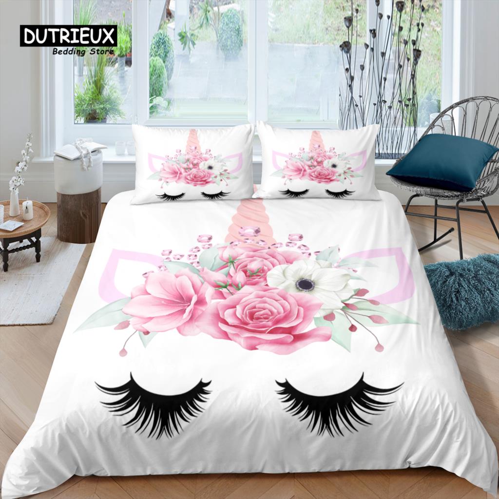 Comforter Home Living Luxury 3D Unicorn Star Bedding Set Kids Bedding Set Queen And King Eu/Us/Au/Uk Size