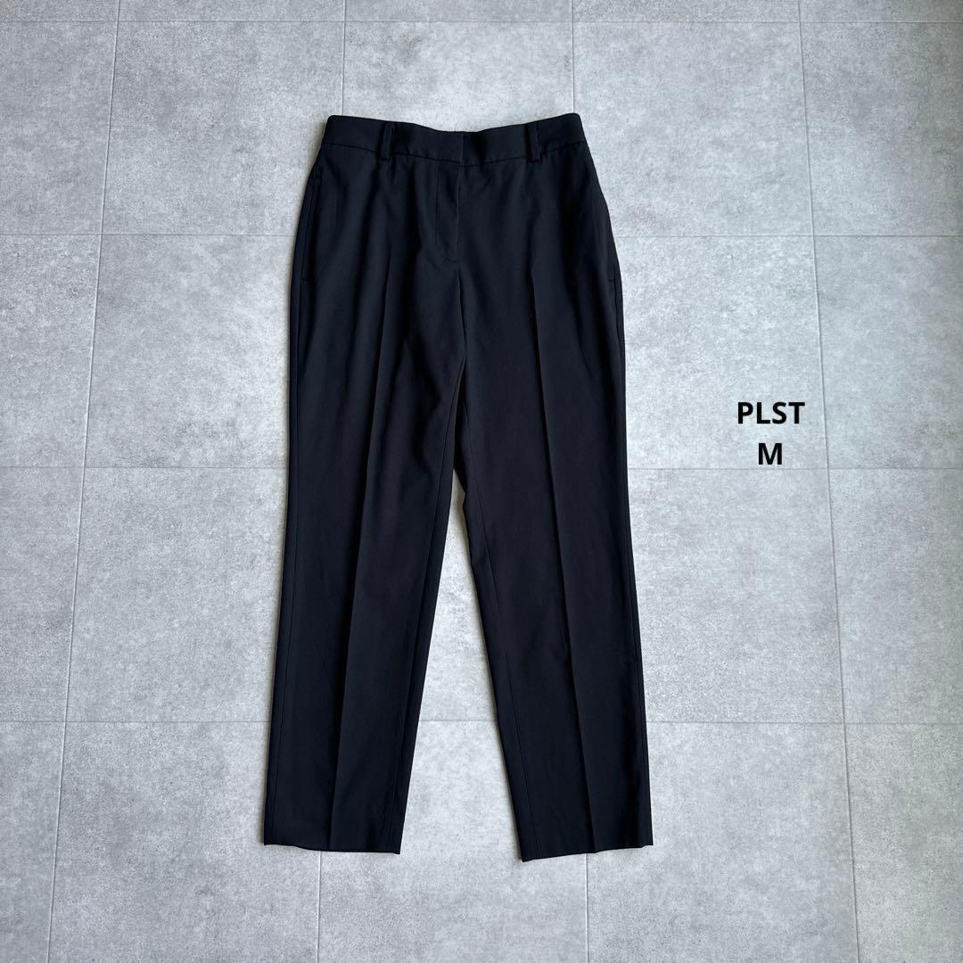 M | PLST Linen Blend Stick Pants Black | 2206018