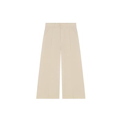 Wide Pants Solid Color Mid Waist Comfortable Sports Casual Pants Women Bottoms Beige 2182A689-200