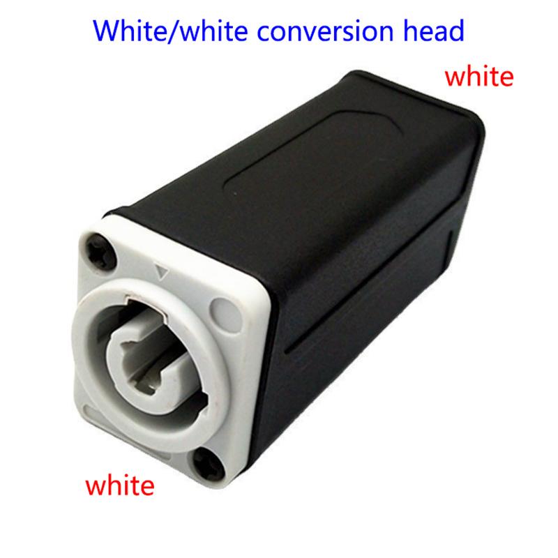 1Pc Led Powercon Ac Coupler Adapter Extender Connector Speakon Panel Mount Straight Adapter Blue White