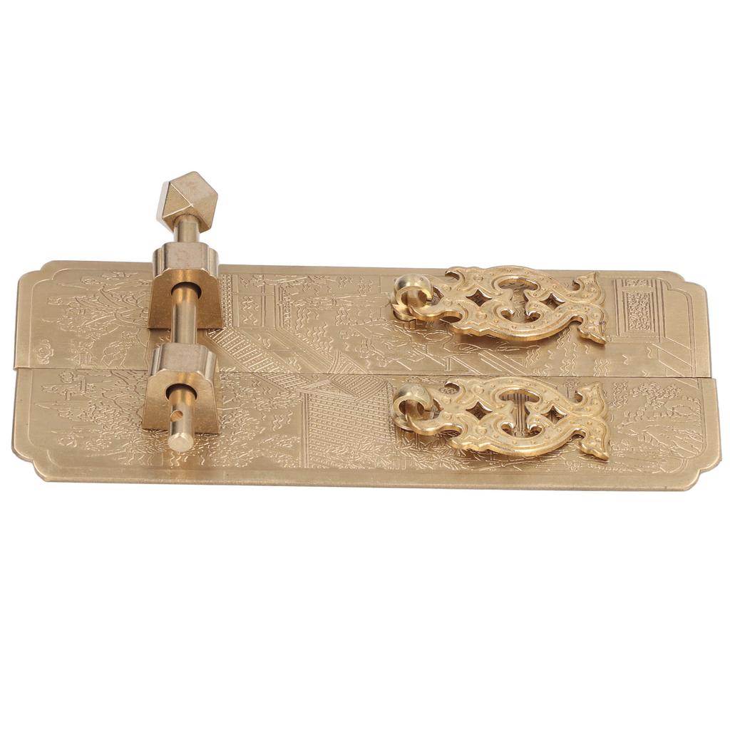 Cabinet Faceplate Retro Style Brass Material Landscape Character Pattern Decorative Cabinet Handles