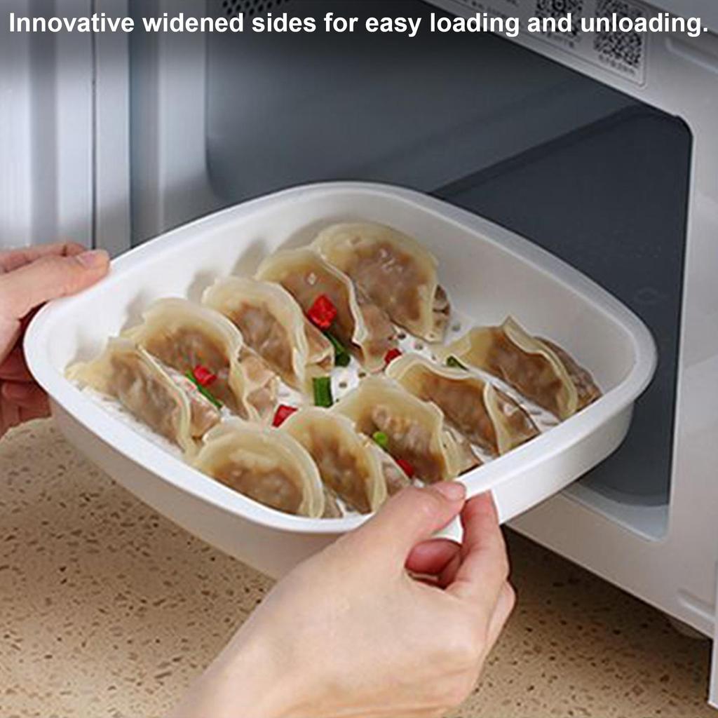 Vegetable Steamer Microwave Food Grade Kitchen Steaming Heating Cooking Basket Microwave Heating Steamer With Lid For Veggies