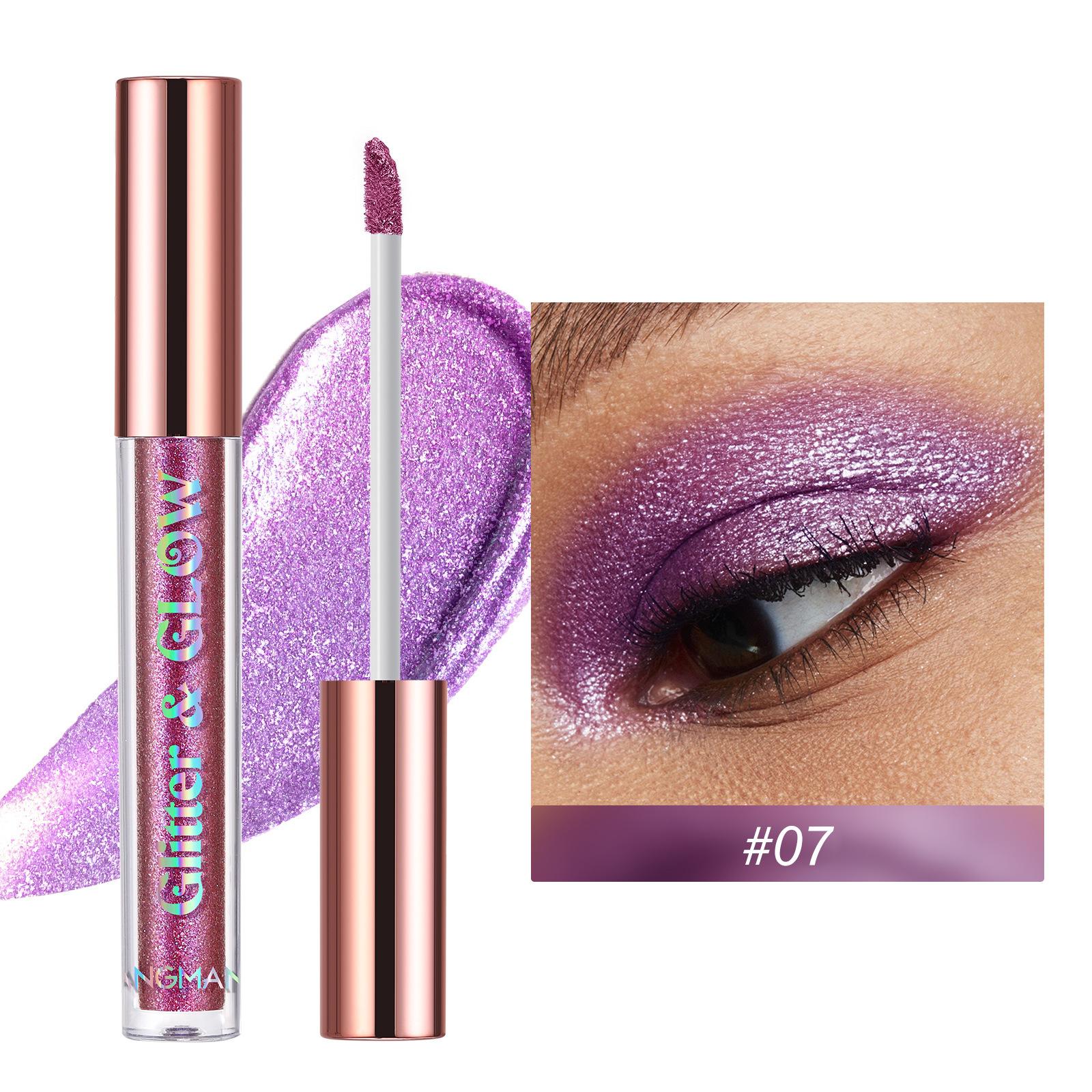 

Перламутровые блестящие жидкие тени для век, десять цветов, одна упаковка Хамелеон, перламутровые водостойкие тени для век, которые нелегко упасть #7