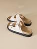 Thick-soled cool slippers women's shoes summer wear 2025 new popular Boken foreign trade stepping on shit feeling beach one-word drag