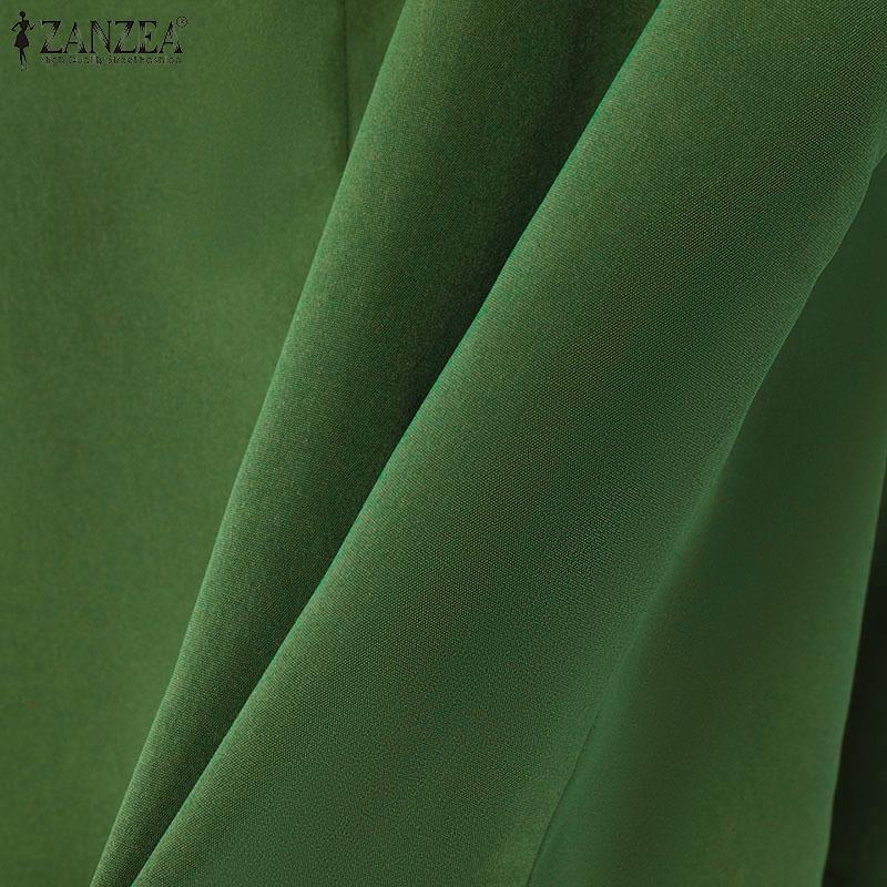 ZANZEA Women Summer Round Neck Sleeveless Vest Pocket Shorts Sets