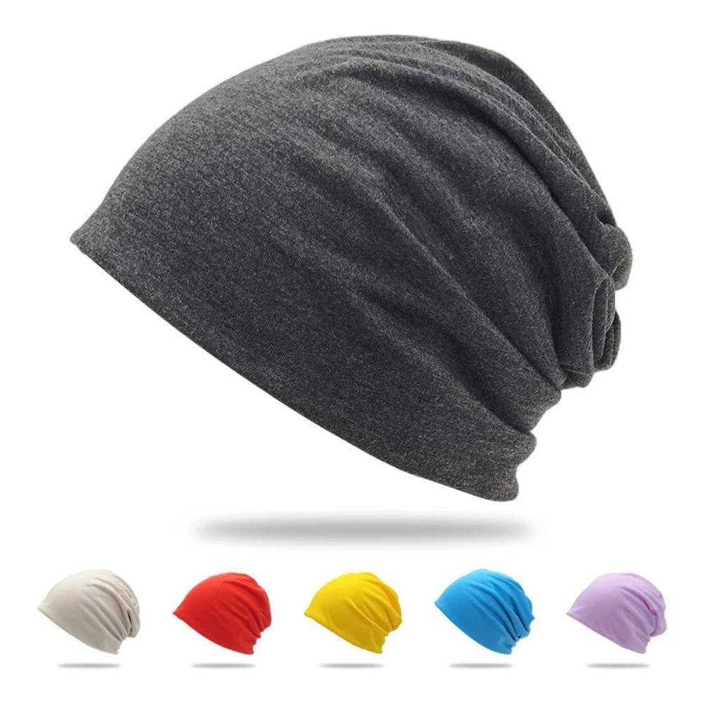 Hip-Hop Knitted Bonnet Hat Solid Color Running Cap New Slouchy Beanie Unisex Men Women