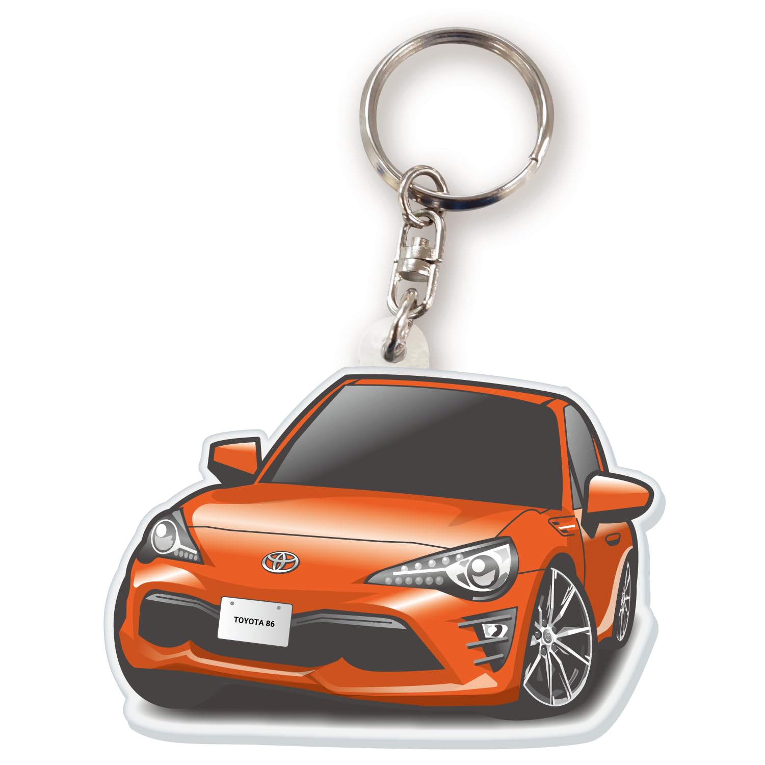 Брелок акриловый Jeep Center Toyota, лицензированный, Toyota 86, чисто красный красный