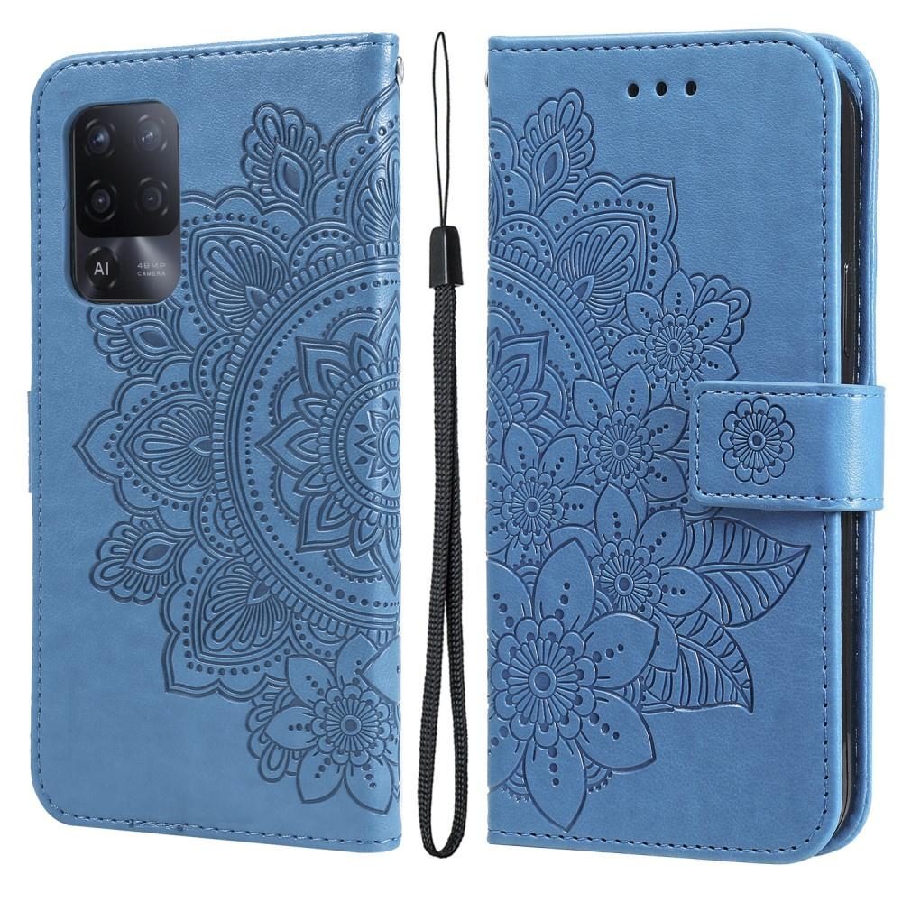 Husă Flip pentru Oppo Reno5 Z / A94 / A95 5G, Mandala, Albastru