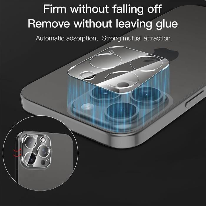 Protection d'écran - Verre Trempé - pour iPhone 16 Pro Max - 2 Verres + 2 Vitres Caréra - Résistant aux Rayures - Antichoc