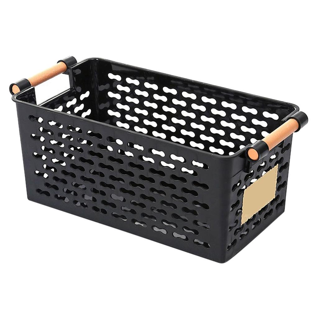Plastic Storage Basket Multifunctional Portable Hollow Desktop Storage Baskets with Handle for