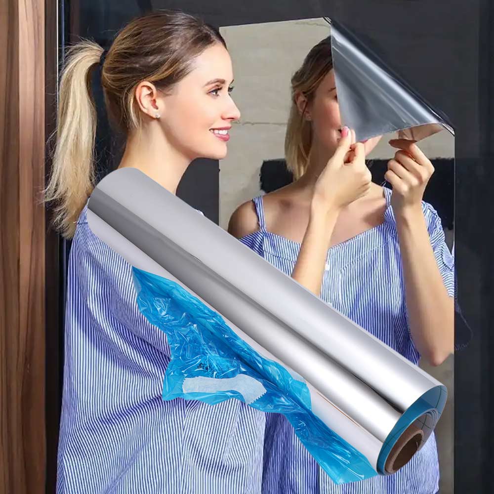 Acrylic Wall Stickers Mirror Shatterproof Floor Mirror Stickers Self-Adhesive Mirror  Living Room