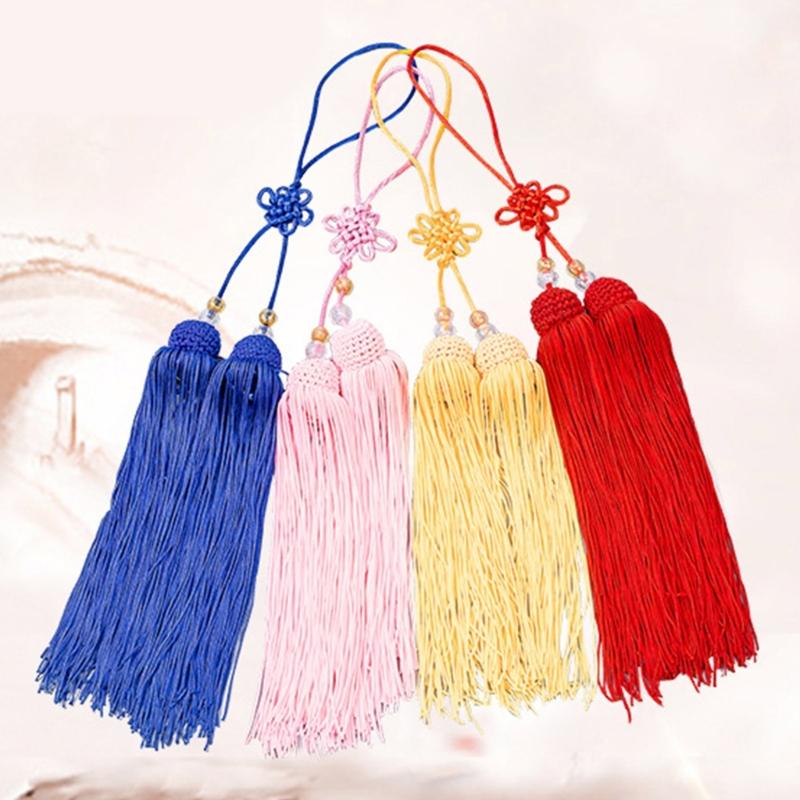 Elegant Ice Silk Taiji Swords Tassels Chinese Knot Decoration for Martial Arts and Drama Performances Kung Fu Accessory