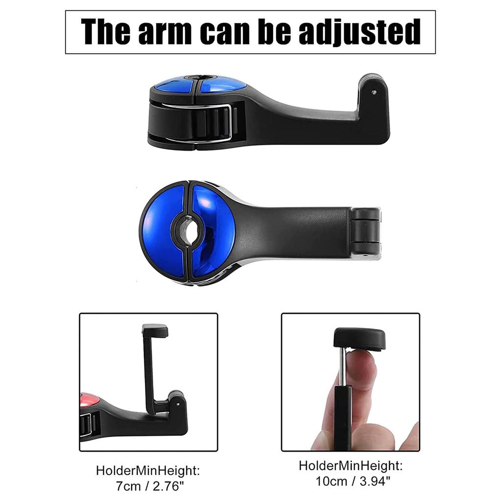 Car Storage Bag Hook Auto Back Seat Headrest Hooks 2 In 1 Car Seat Organizer Hangers With Phone Holder For Handbag Grocery Bag