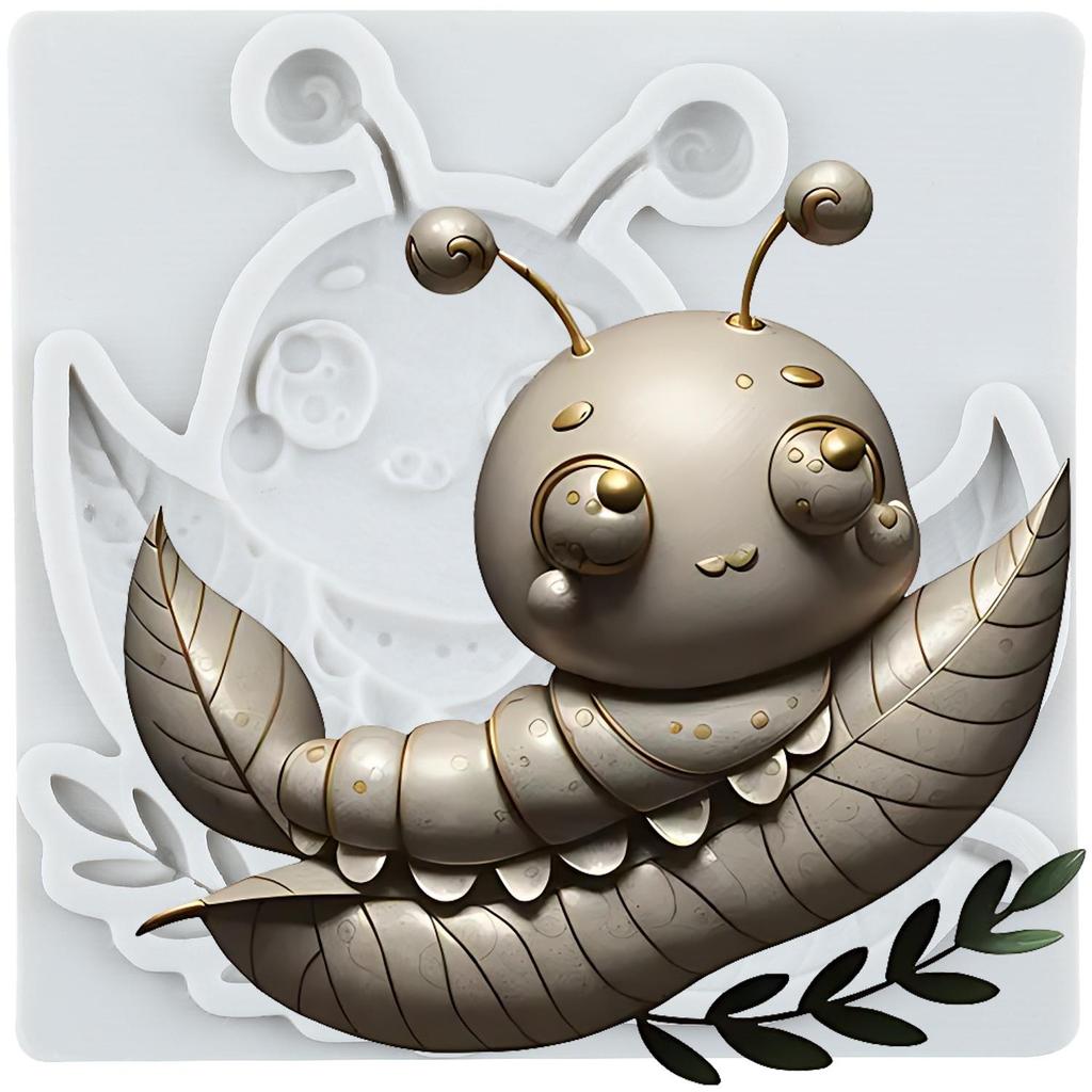 Insect Silicone Mold Worm Bee Ladybug Fondant Molds Cake Decorating Tools Theme Cake Dessert Decorated Chocolate Candy Mold