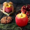 1/12pcs Apple Shaped Scented Candles Long-Lasting Smokeless Fragrance Candle Set for Christmas New Year Decor Aromatherapy Gift
