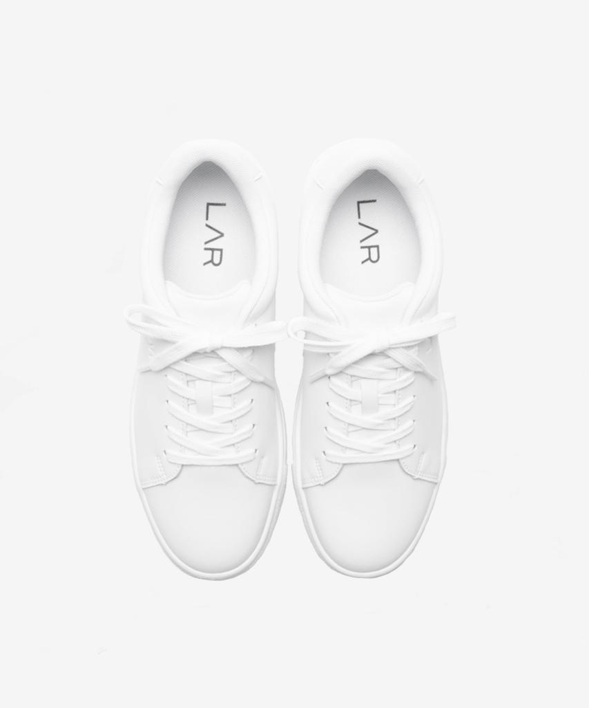 Lar Recycled Leather Earth Sneakers 3.0 [White] (Heel 3.5Cm)