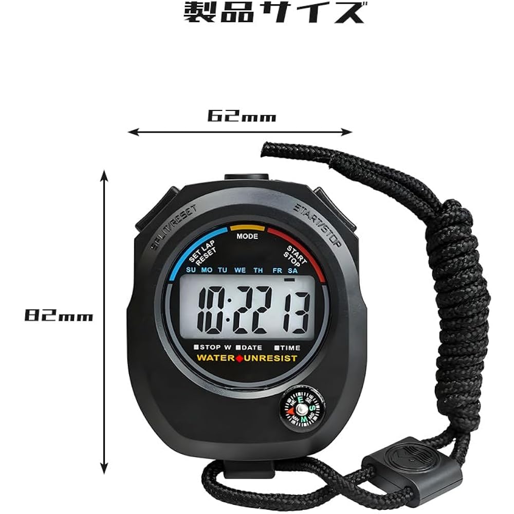 FUGSHIYI Stopwatch Sports Digital Stopwatch, 0.01 Second Measurement Watch Timer, High Accuracy T...