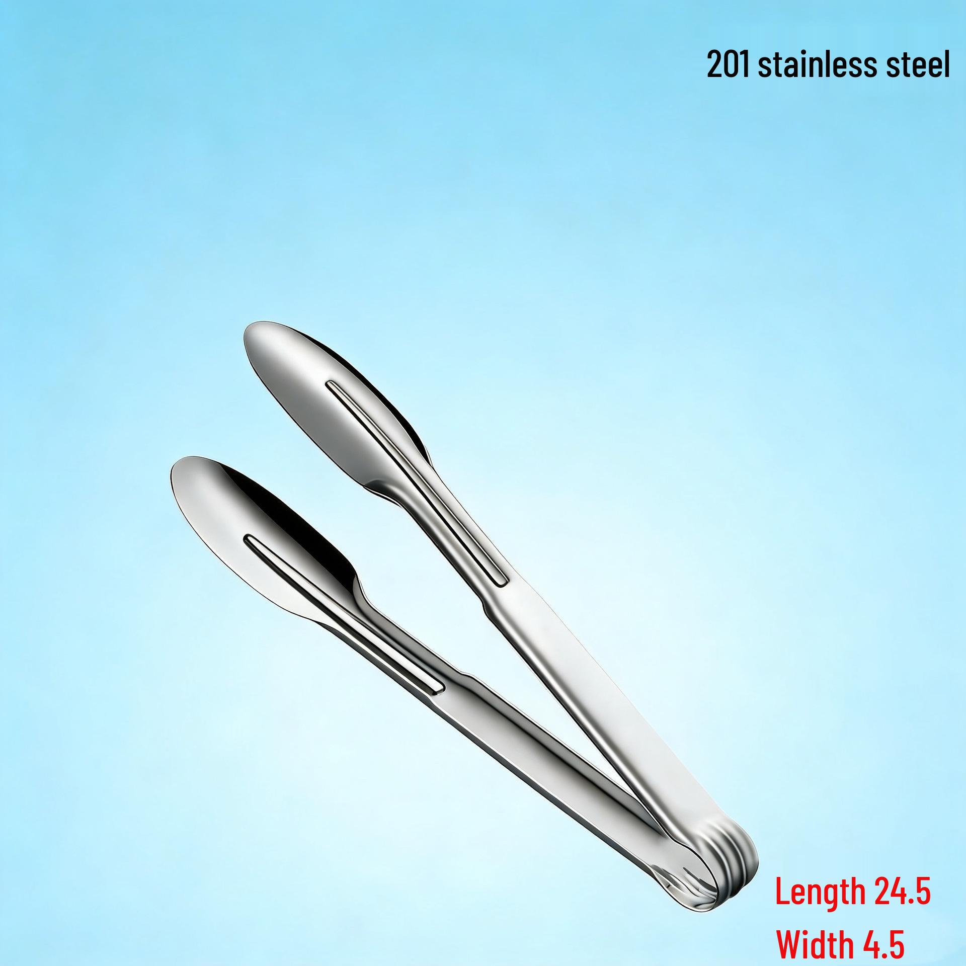304 Stainless Steel Anti-scald Food Tongs for BBQ, Meat, Steak & Bread
