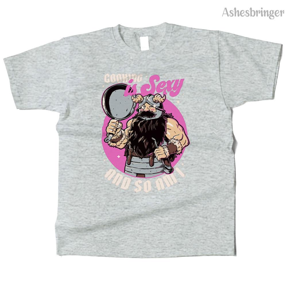Mens Cotton Cooking Dwarf Graphic Funny T Shirt Street Casual Style Tee for Men and Women