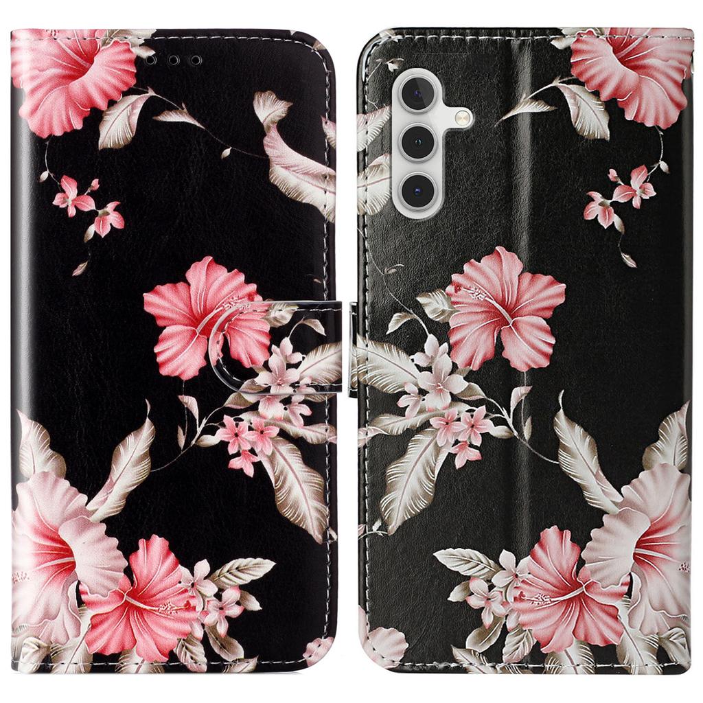 For Samsung Galaxy S24 FE Case Pattern Design Leather Flip Phone Cover
