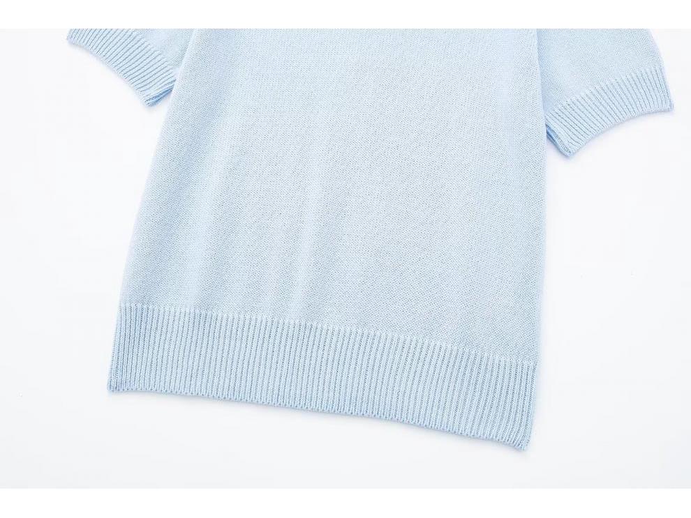 European & American Summer Women's Beaded Knit Sweater - Street Fashion Jewelry Embellished