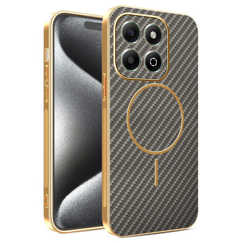 Case For Honor X6c x6B X6A New Electroplating Kevlar Magnetic Matte Cover For Honor X6c Shockproof Bumper Funda