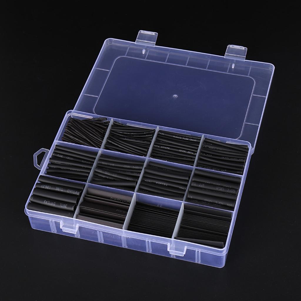 900 Pcs Electric Insulation Heat Shrink Tube Insulation Sleeving Electrical Wire Cable Wrap Assortment 2:1 Shrink Ratio