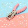 1/2Pcs Handheld Hole Paper Punch Heart/Star/Circle Hole 1/4 Inch Metal Single Hole with Soft-Handled for Tags Clothing Ticket