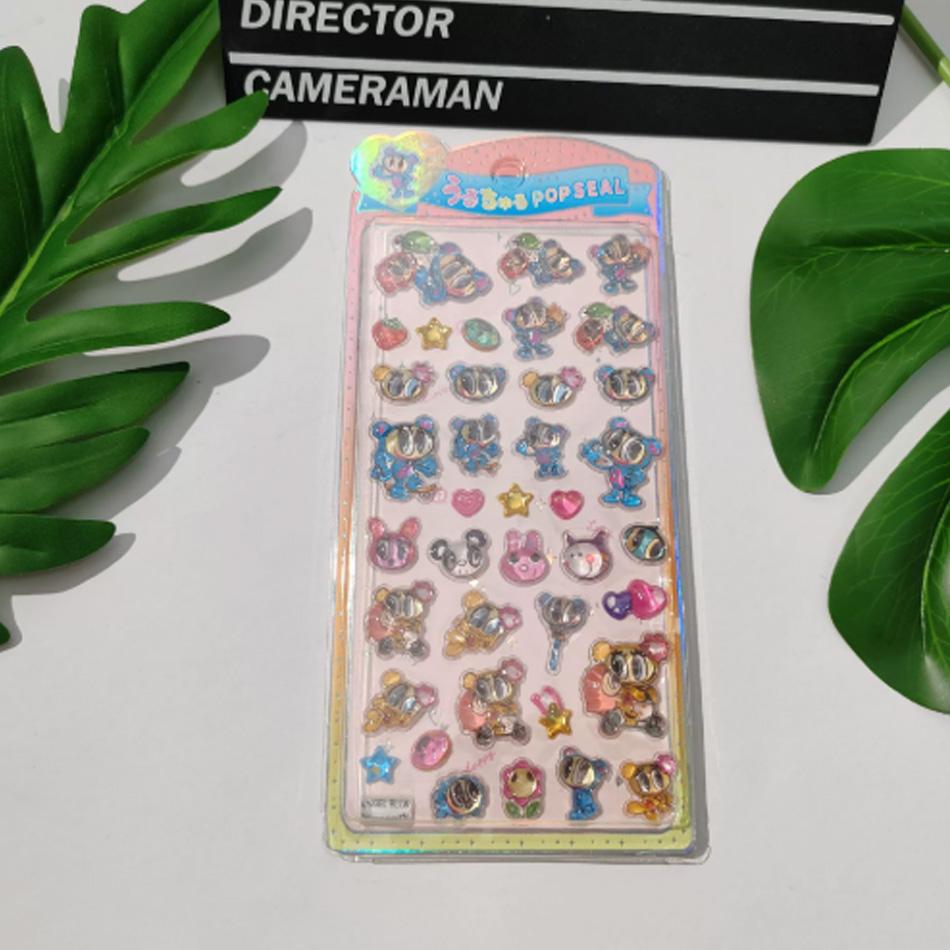Hot Angel Blue Jelly Stickers Japanese Blue Phone Case Boys And Girls Diy Decorative Stickers Toys 3D Relief Stickers