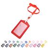 Vertical Transverse Plastic Id Name Card Holder Work Badge W/ Lanyard