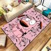Pink Bunny Galaxy Custom Name Carpet Rug For Living Room Bedroom Home Sofa Decoration Kids Play Nonslip Floor Mat