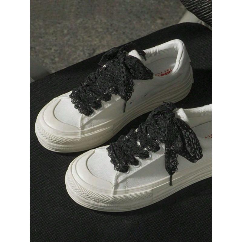 1Pair Lace Shoelace Flat Shoe Laces Hollow Out Shoestrings Accessoire For Sneakers Canvas Shoes Summer Daily Wear