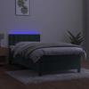 Maison Exclusive - Sommier à lattes de lit avec matelas et LED Vert foncé 90x200cm