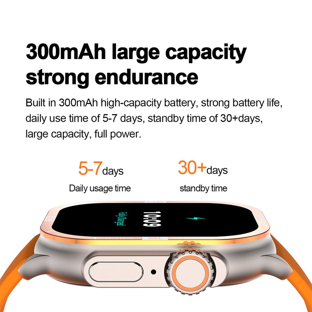 HK96S 2.06-inch AMOLED Screen Heart Rate Monitor Smart Watch Bluetooth-compatible Call Fitness Tracker