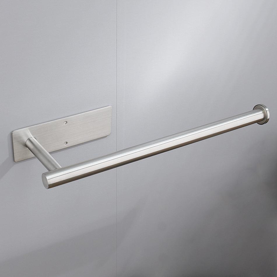 Porte-papier toilette Or Rose Adhésif Acier Inoxydable 304 pour Salle de Bain Cuisine Support Rouleau Papier Essuie-tout Long Suspension Tissu Noir