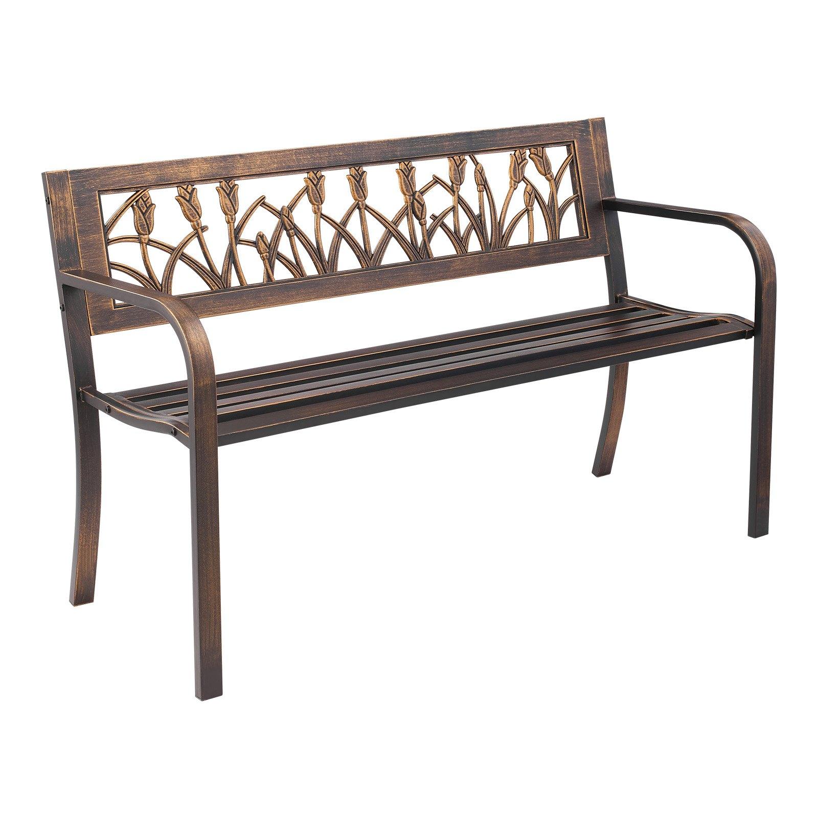 VEVOR Outdoor Bench, 127 cm, Carbon