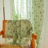 Boho Floral Semi Sheer Curtains, Farmhouse Cotton Curtains for Living Room Bedroom Vintage Rustic Patterned Printed Rod Pocket