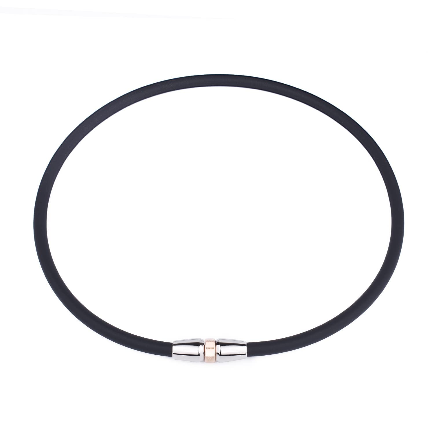 

Magnetic Necklace Magnetic Necklace be worn in all Gold [FUANNA] Men s [Can seasons] (45cm, + Black)