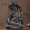 Schlangenstatue mit chinesischem Sternzeichen, kleine hölzerne Feng-Shui-Tierfigur, Schlangenskulptur zum Neujahrsfest 2025, Heim- und Bürodekor für Glück, Erfolg, Reichtum