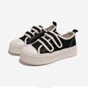 Canvas Shoes Women's 2025 New Summer Breathable One-pedal Lazy Cloth Shoes Velcro Sports and Leisure Biscuits Board Shoes