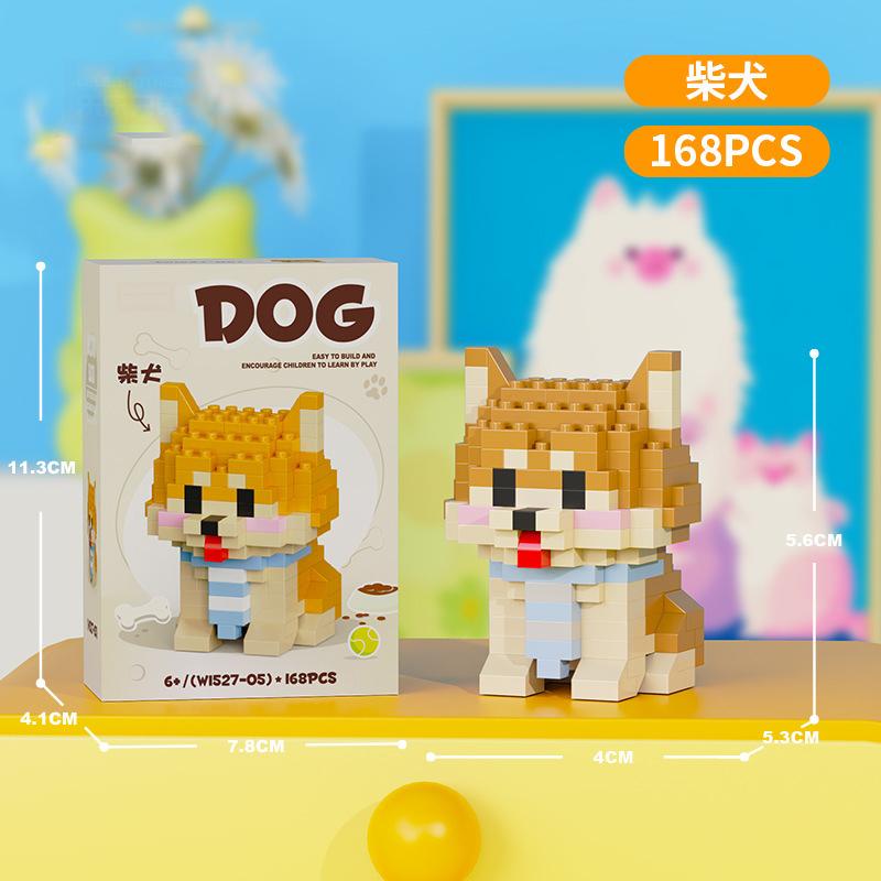 pet blocks Mini Building Set for children girls 12 year old dog cat mirco Brick particle building blocks Desktop Model for Adult