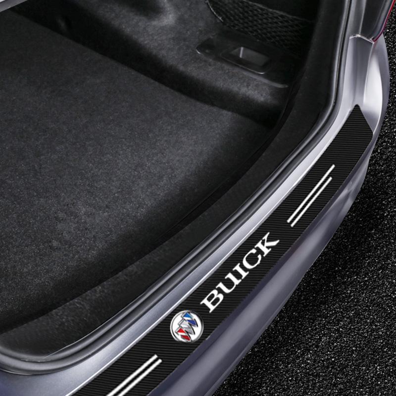 1 Stück Kohlefaser Auto Kofferraum Heckstoßstange Aufkleber Schutzplatte Schutz für Buick Regal Lacrosse Avenir Envision Angkola Electra Anthem Cascada Riviera