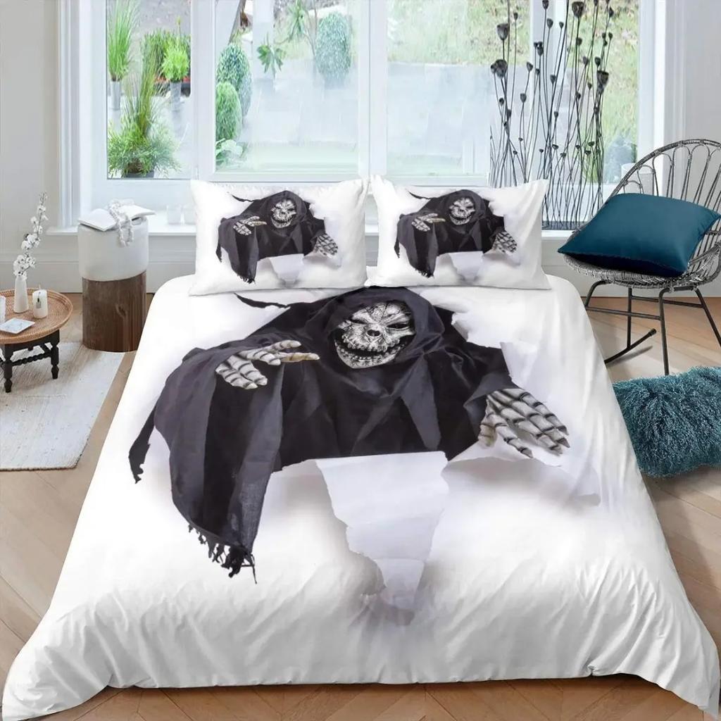 Halloween Weihnachten Bettwäschesets Fliegende Vampirfledermäuse Bettbezugset Kissenbezug Für Erwachsene Und Kinder Halloween Dekorationen
