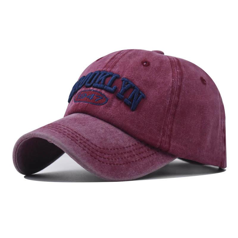 Hat Letter Brooklyn Embroidered Cotton Baseball Hat Cap Breathable