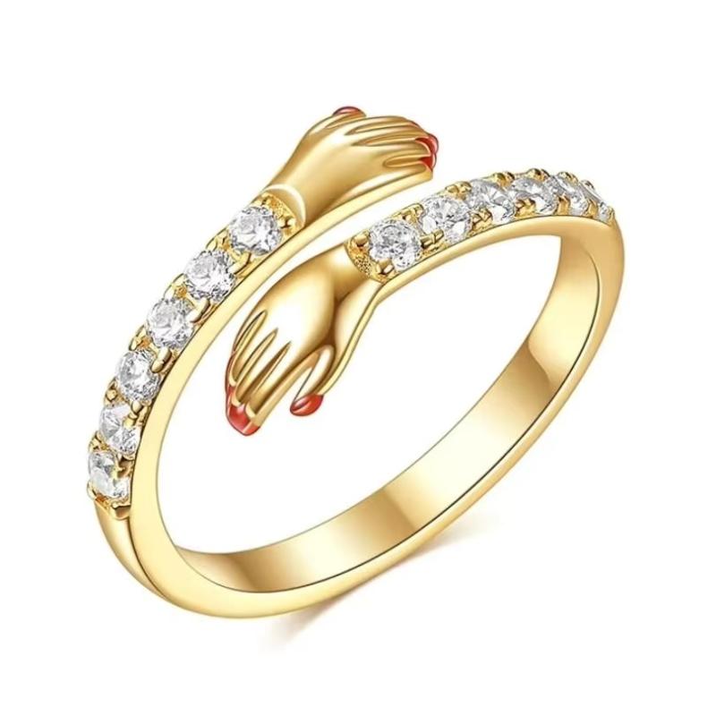 New Korean Exquisite Crystal Flower Fashion Temperament Sweet Versatile Love Opening Female Custom Jewelry