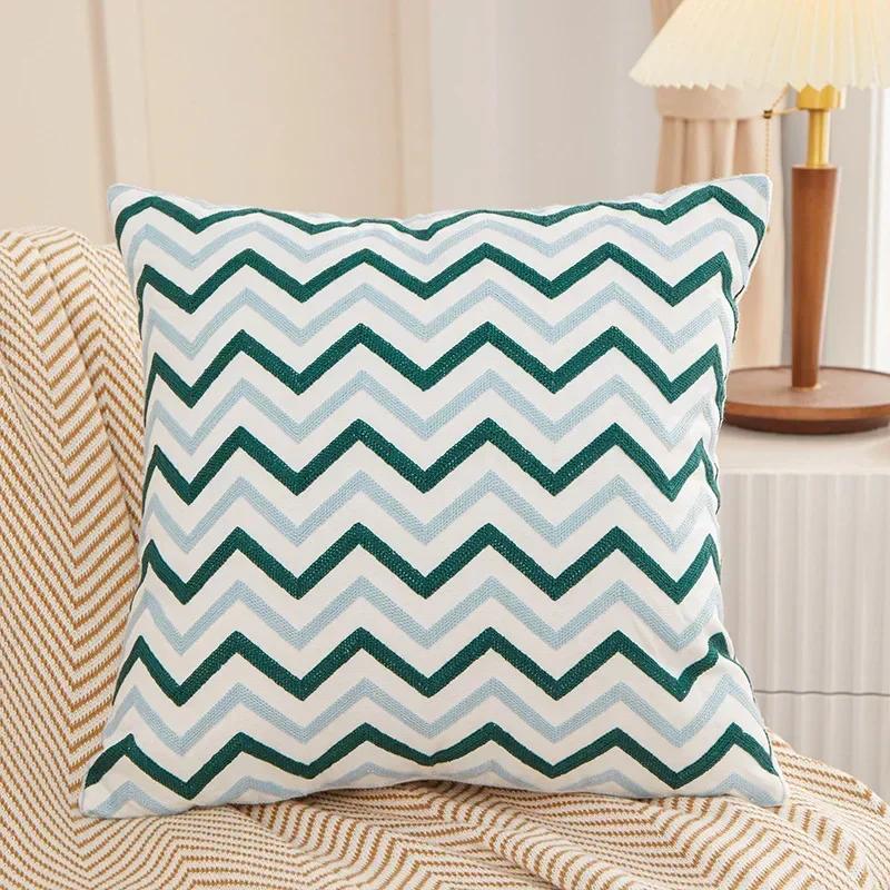 

Embroidered Geometric Patterns Pillow Case Decor Home Simple Pillow Cushion Cover Throw Square Funda Cogines De 45x45cm 45x45cm