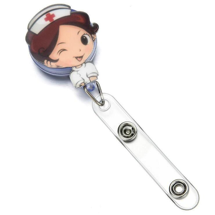 Retractable Badge Reel Nurse Exhibition ID Name Card Holder Office Supplies