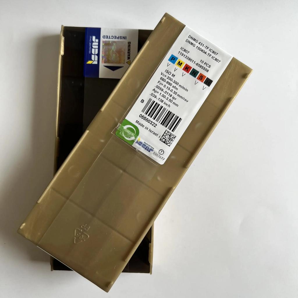 ISCAR / DNMG150404-TF IC807 /Industrial indexable Carbide Inserts 10 PCS