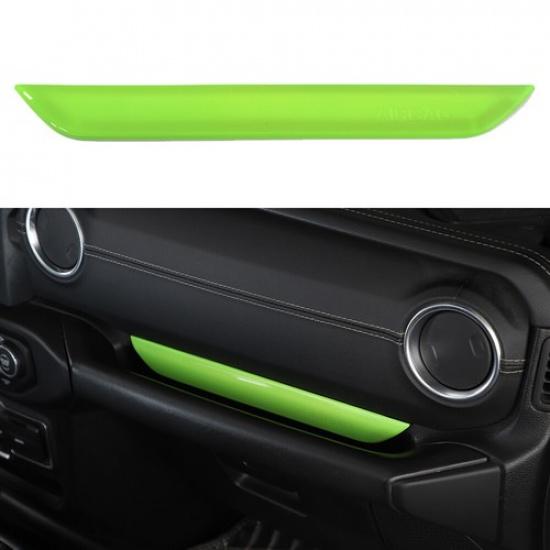 Car Co-pilot Handle Cover Trim Strip for Jeep Wrangler JL JT 2018+Green Interior